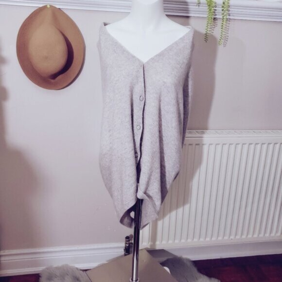 Dean & White 100٪ Pure Cashmere Shawl Sweater - Picture 3 of 15